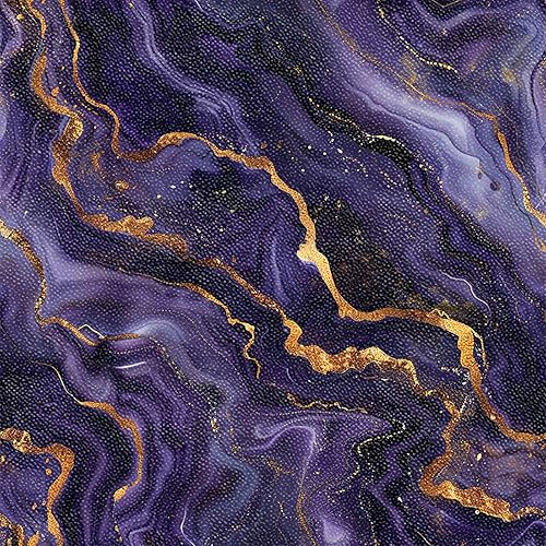 IVN 10PCS 12x12 Inch Purple Gold Marble Design Floor Tiles
