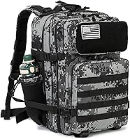 Vista 10 de QT&QY - Mochila táctica militar de 25L/45L para hombres Molle Daypack, mochila de 3 días, mochila de emergencia, mochila de senderismo