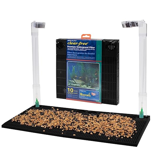 Penn-Plax Undergravel Aquarium Filter for 10 Gallon Tanks – Two 9.5” x 9.5” Plates – Under Gravel System for Clear, Clean Water – Safe for Freshwater and Saltwater Tanks