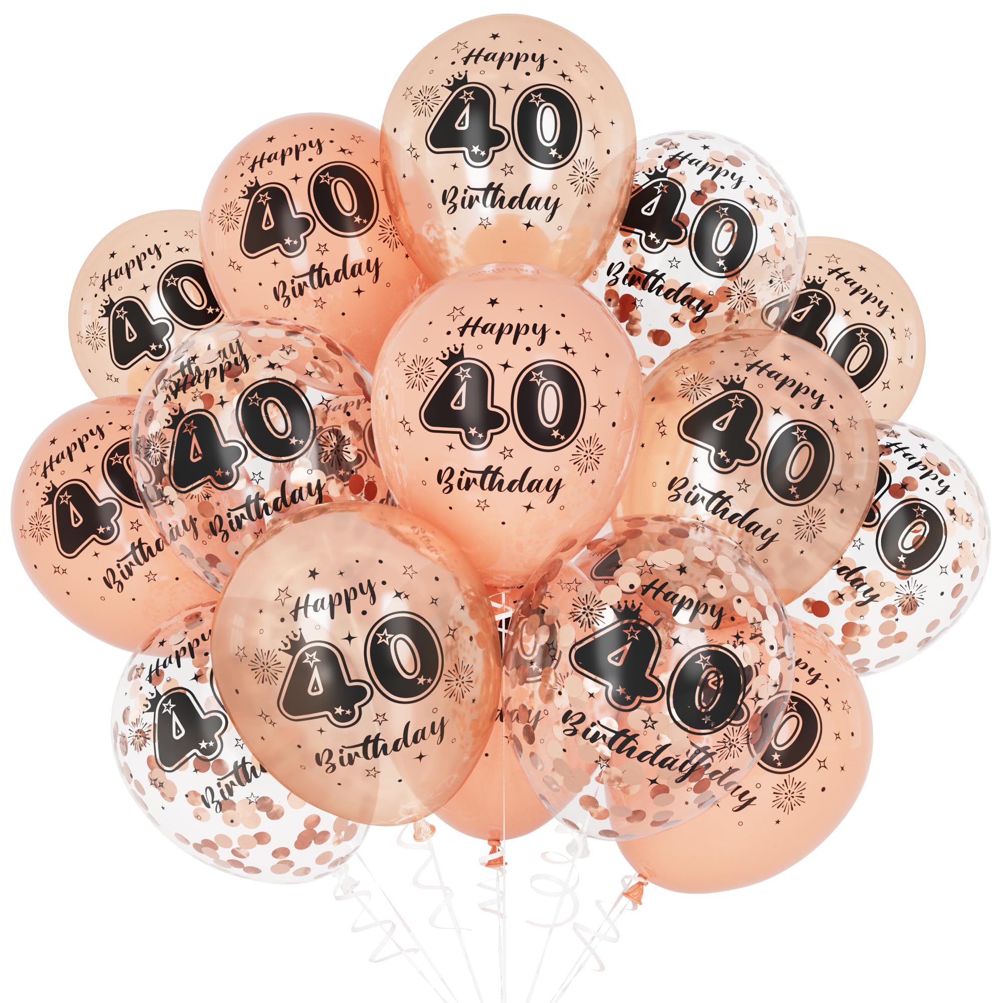 Decorazione 40 Anni Compleanno Ragazza Ragazzo - Palloncini Verdi Oro Con Striscione Buon Compleanno, Pompon, Decorazione Torta