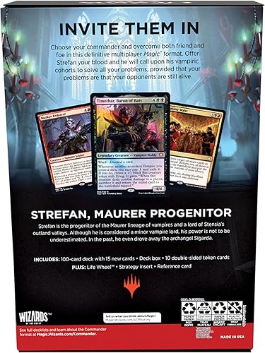 Miniatura 7 de Magic The Gathering Innistrad Carmesí Vow Commander Deck  Vampiric Bloodline (Negro-Rojo)