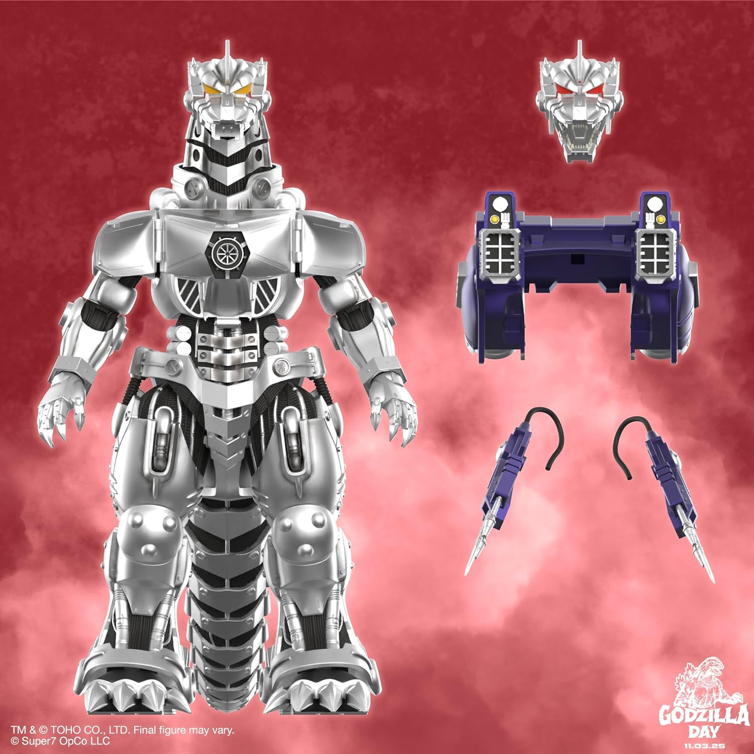 Super7 ULTIMATES! Toho Kiryu Mechagodzilla - 8.2" Toho Godzilla Action Figure with Accessories - Classic Movie Collectibles and Retro Toys