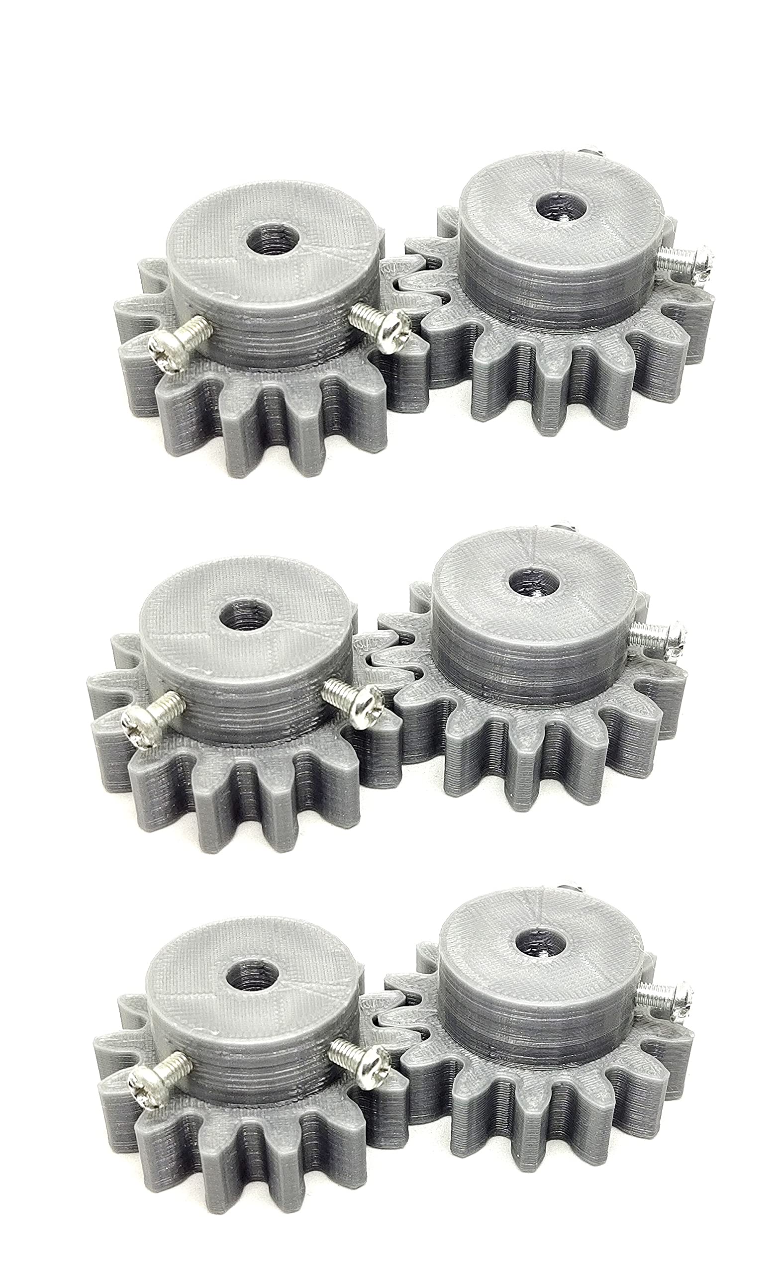 INVENTO 6pcs 3D Printed Plastic Spur Gear 18 Teeth, 50mm dia, 10mm Width, 6mm hole, 2.5 Module for DIY Projects-image-36
