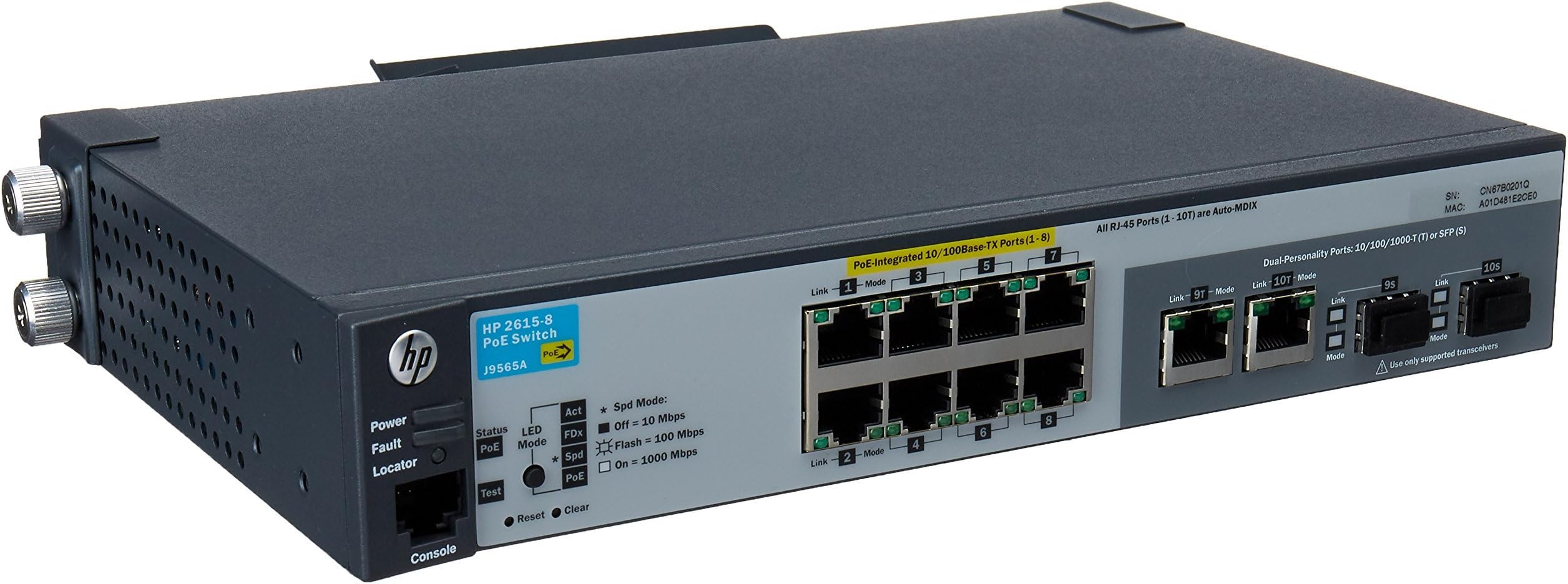 Procurve 2615-8-PoE Stackable Ethernet Switch (J9565A#ABA)