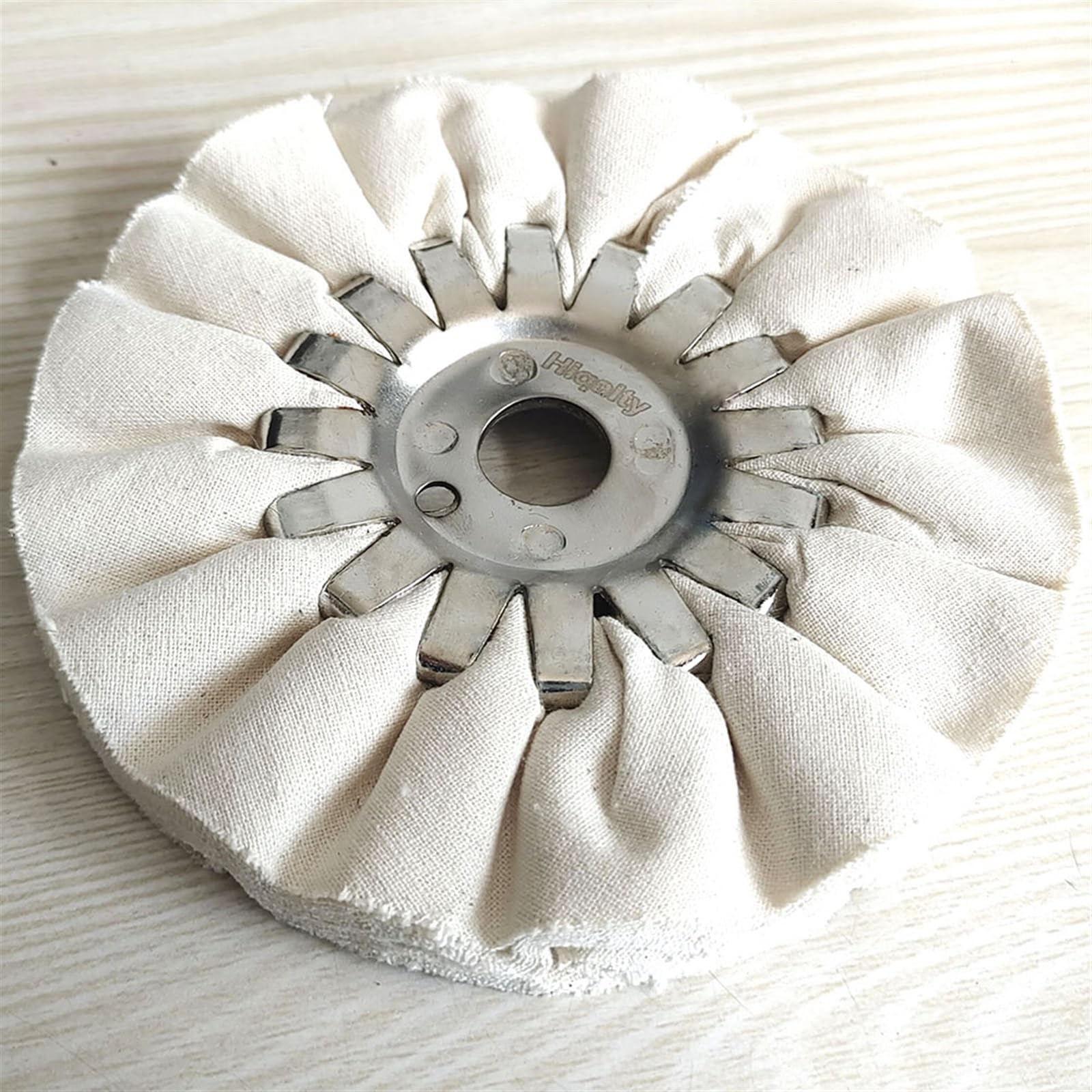 Rueda de Pulido, Discos de Láminas Rueda Abrasiva para Pulir Las Vías Respiratorias de 5 Pulgadas Algodón Blanco Ruedas Abrasivas para Pulido de Metales de 125 * 16 Mm/2Pcs/125X16Mm