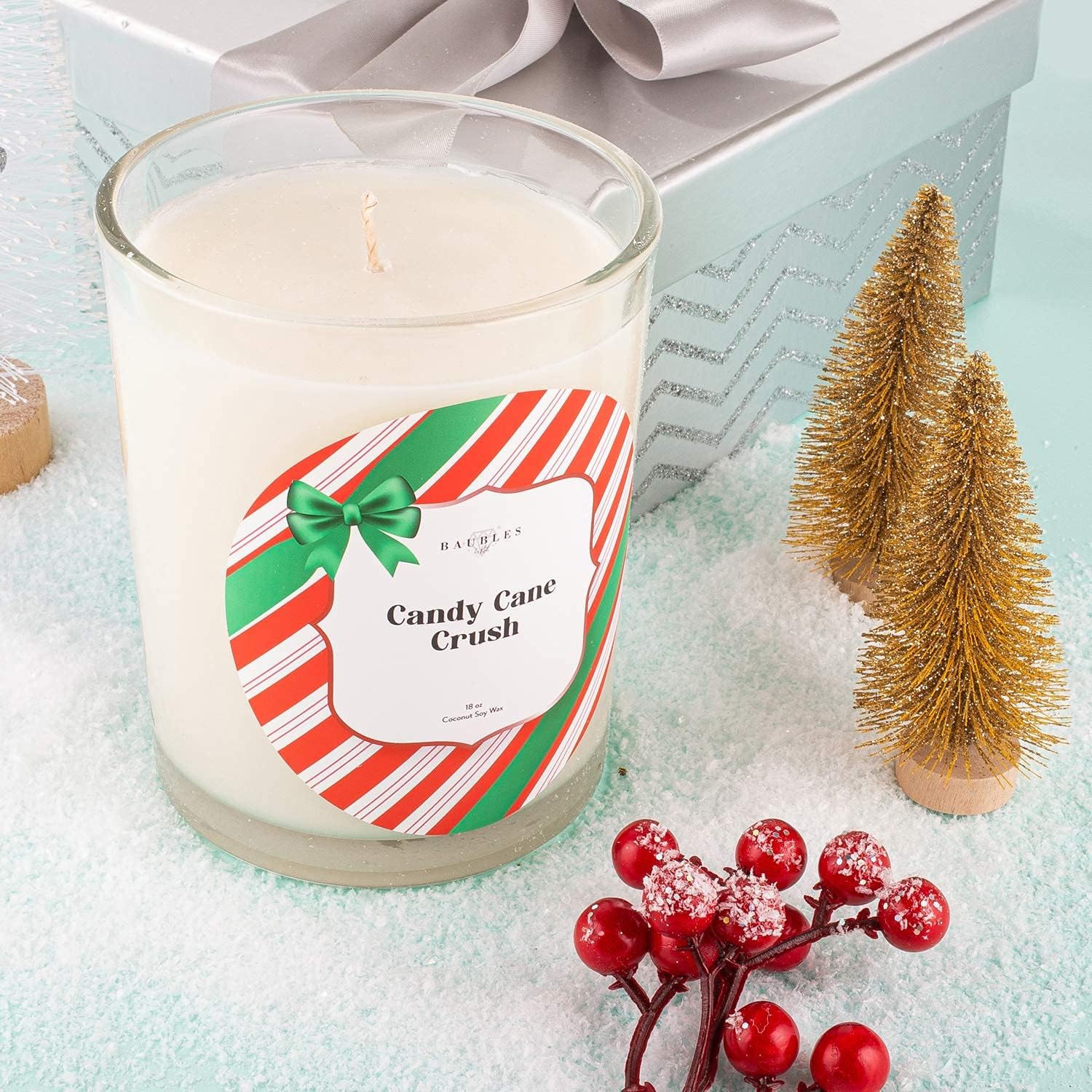 Kate Bissett Christmas Winter Candles and Jewelry Earring Inside| Candy Cane Crush| Home Decor Gifts