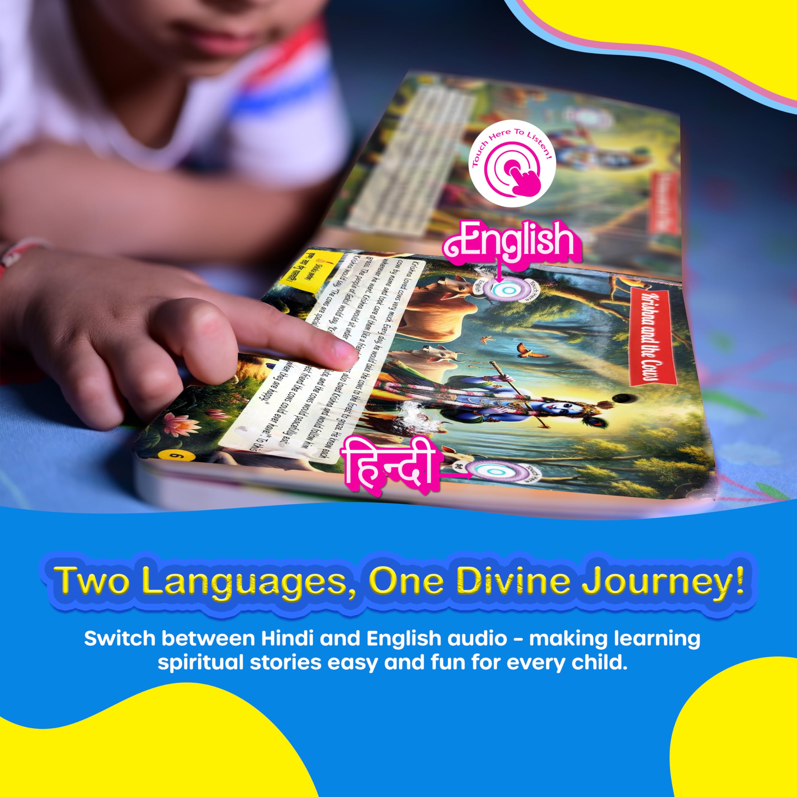 Kiddale My Little Krishna Musical Book | Bilingual Hindi-English Spiritual Sound| Audio Stories, Shloka 4