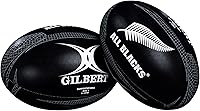 Gilbert All Blacks Junior Rugby Supporter Ball Size 4 - Official NZ Design for Kids 10-14