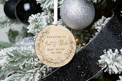 Miniatura 4 de Promoted to Aunt and Uncle Ornament, PregnancyAnnouncementGift, AnnouncingPregnancytoAunt, ChristmasPregnancyAnnouncement,