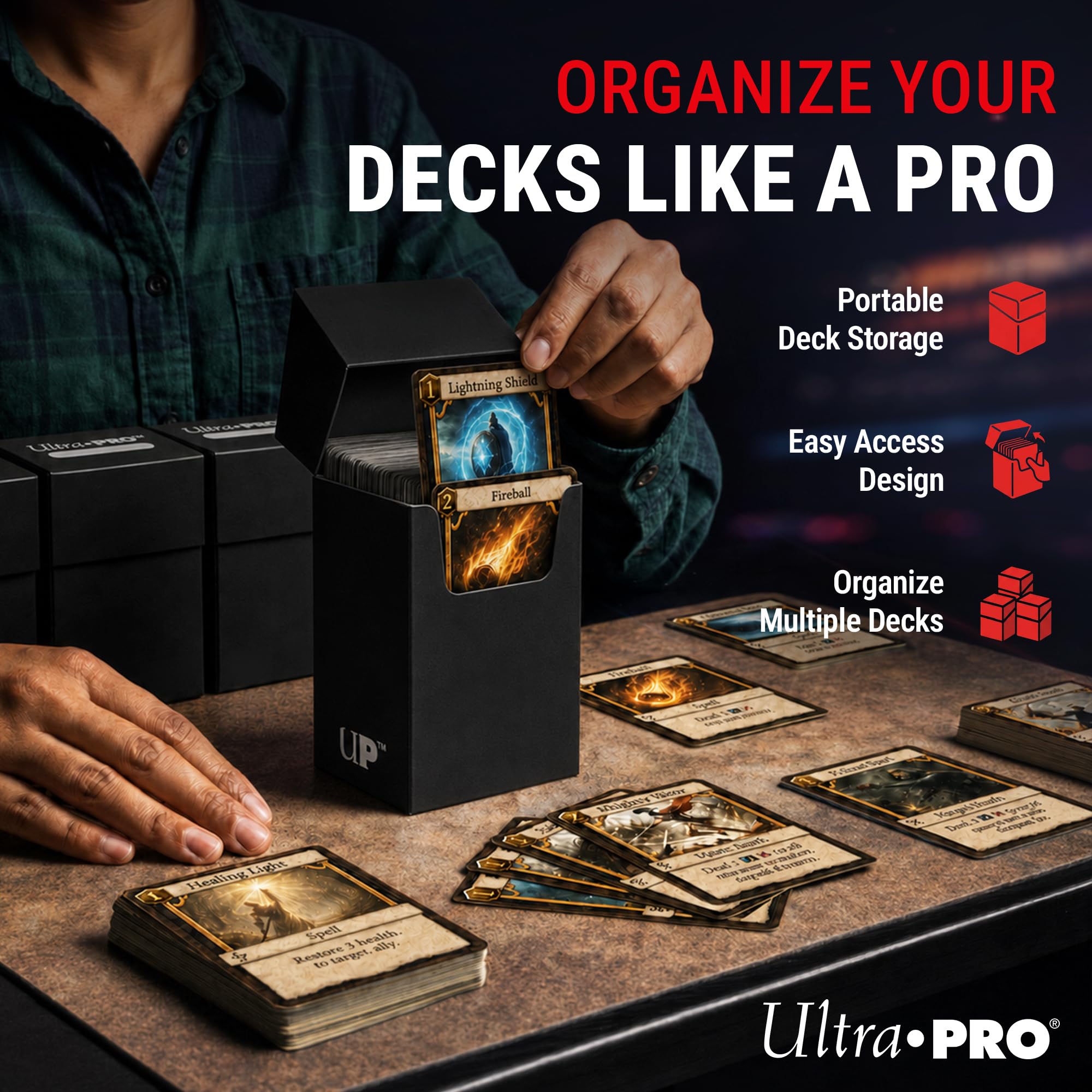 Amazon.co.jp: Ultra Pro デッキボックス – ブラック トレーディング