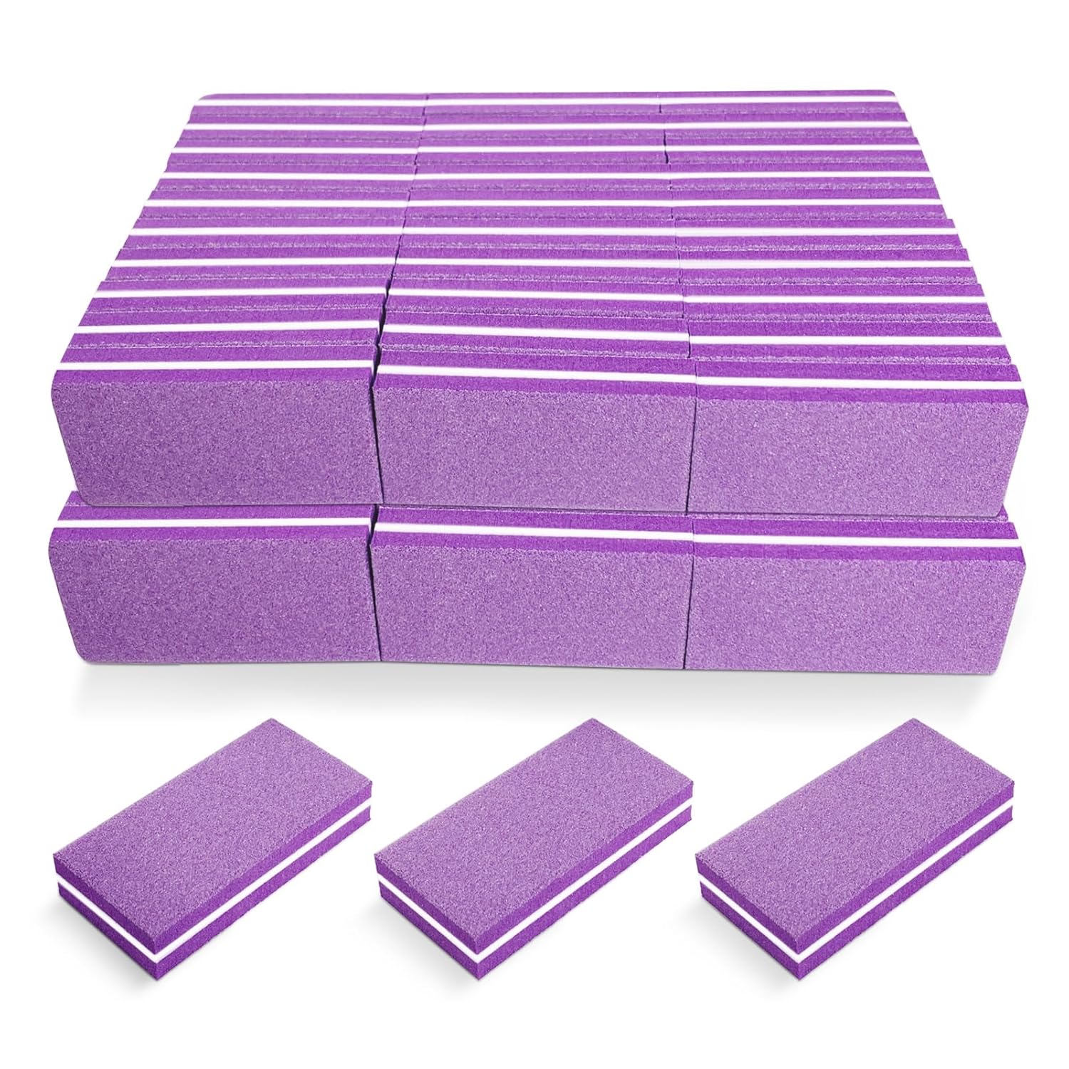 Karlash Nail Mini Orange Buffer Block File 80/100 Grit 2 Sided (130 Count)