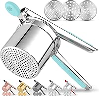 Vista 10 de Zulay Kitchen Ricer de papas grande de 15 onzas, triturador de papas de acero inoxidable resistente y triturador para puré de papas, triturador