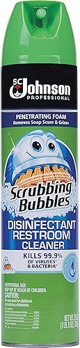 Scrubbing Bubbles - Limpiador desinfectante profesional para baño, 25 onzas (paquete de 12)