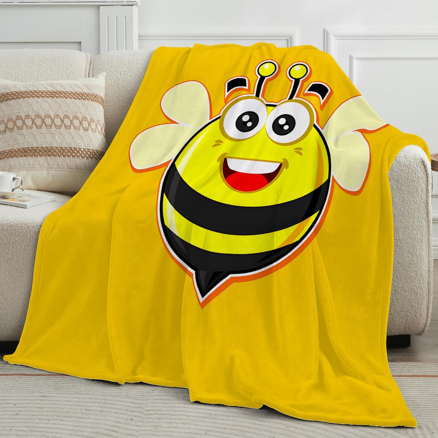 Kocyk z kreskówki, ilustracja kreskówka flanelowe koce z mikrofibry 230 × 270 cm, puszysty i termiczny, koc na kanapę, łóżko, leżaki