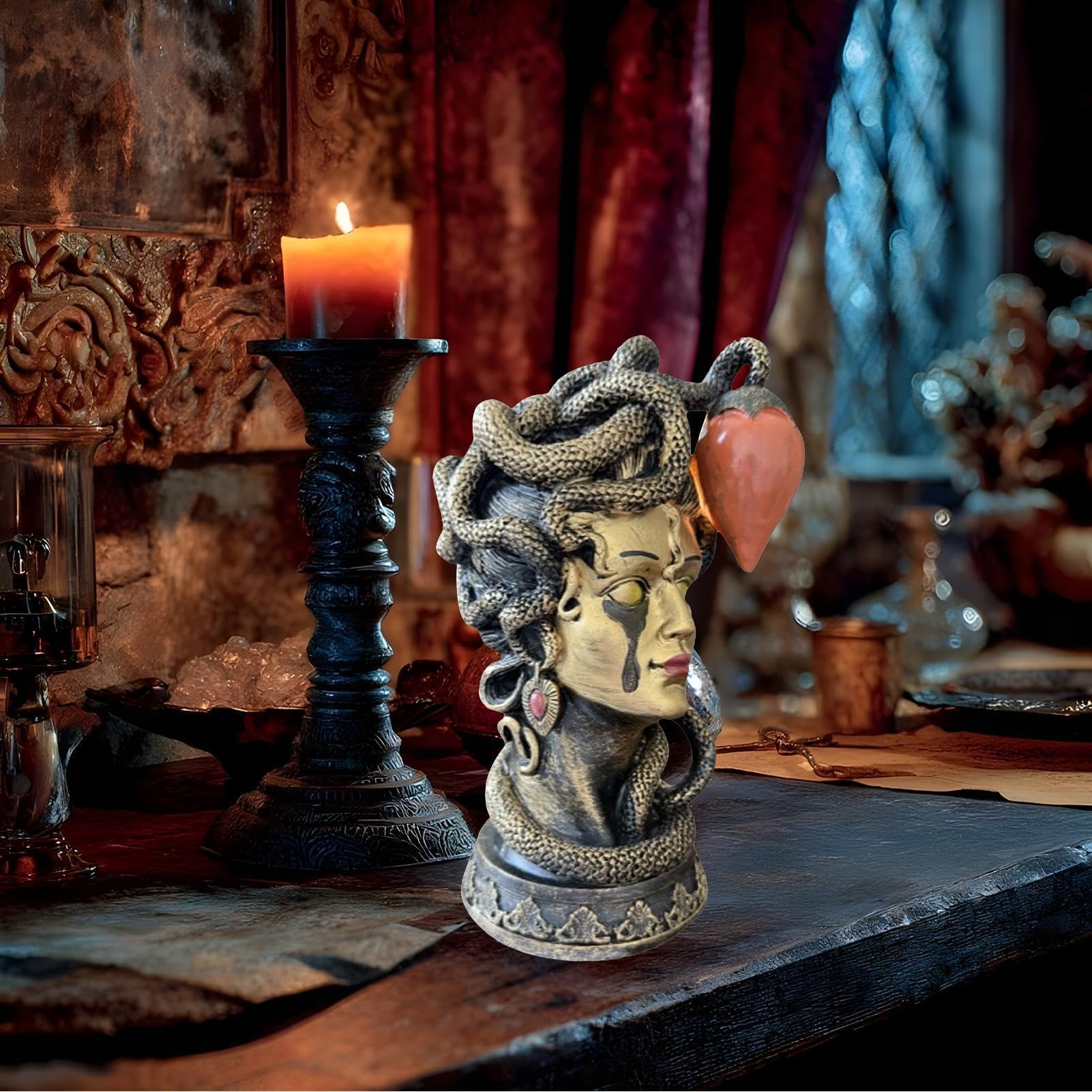 Lampe de Table, Lampe de Table Buste, Gothique Mythique