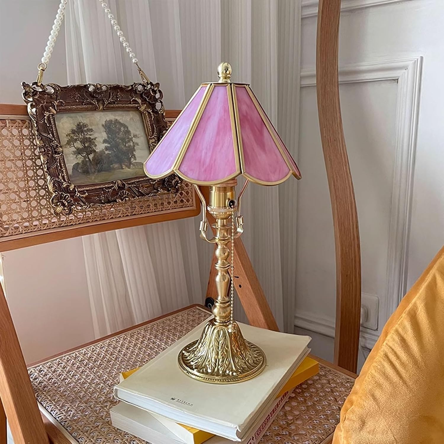 Tiffany Table Lamp Tiffany Table Lamp, Bedside Lamp/Tiffany Style Table Lamp, Desk Lamps Bedside Bedroom for Living Room, Classic Traditional Stained Glass For Living Room Bedroom Bedside Desk Lamp