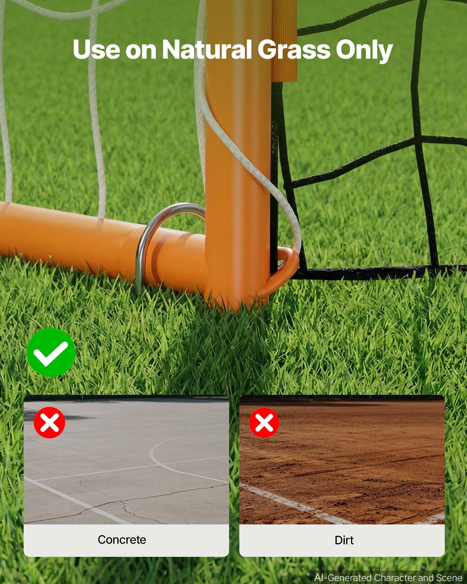 VEVOR Fußballtor, Rückprallnetz, Rückenlehne und Ziele