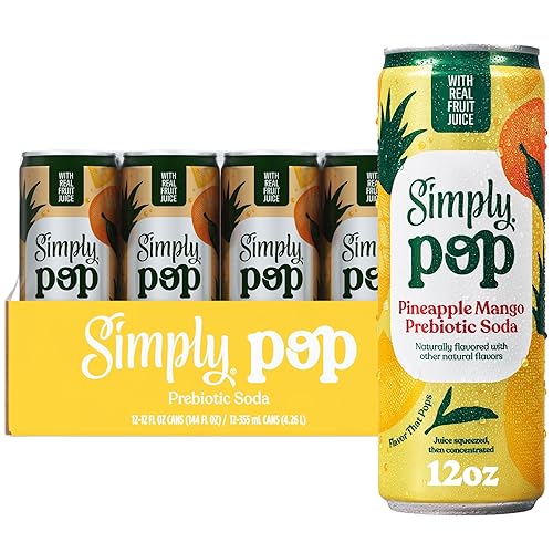 Miniatura 10 de Simply POP - Refresco prebiótico sabor fresa, latas de 12 onzas líquidas, paquete de 12