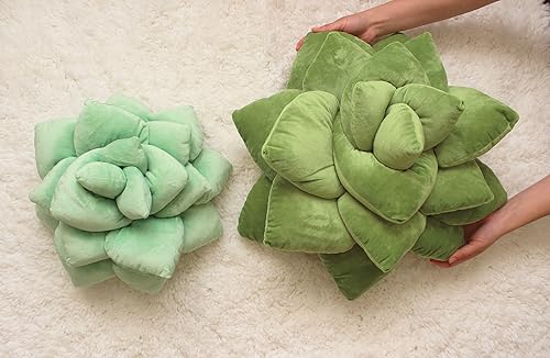 Miniatura 2 de Big Pop Succulent Blush Peach almohada de hoja decorativa para cama, flores, decorativa, bonita almohada ideal para amantes de las plantas, amigos y