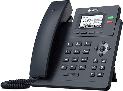 Miniatura 3 de Yealink Teléfono IP T31P, 2 cuentas VoIP. Pantalla gráfica de 2.3 pulgadas. Ethernet 10/100 de doble puerto, PoE 802.3af, adaptador de corriente no