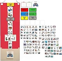Vista 9 de Programa visual para niños – 133 tarjetas de plástico duraderas con imágenes y monedas con lazo suave Tabla de rutina diaria y recompensas por
