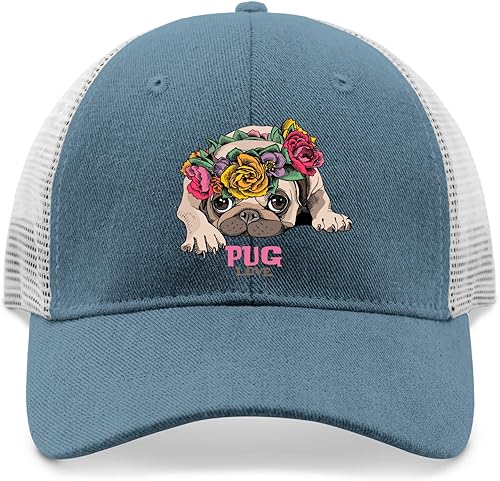 Miniatura 9 de Sombreros Pug Dog Dad Sombrero de béisbol gráfico para hombre