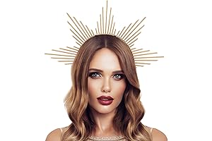 Sun Goddess Halo Crown - Glowing Sunburst Headpiece for Cosplay Costume