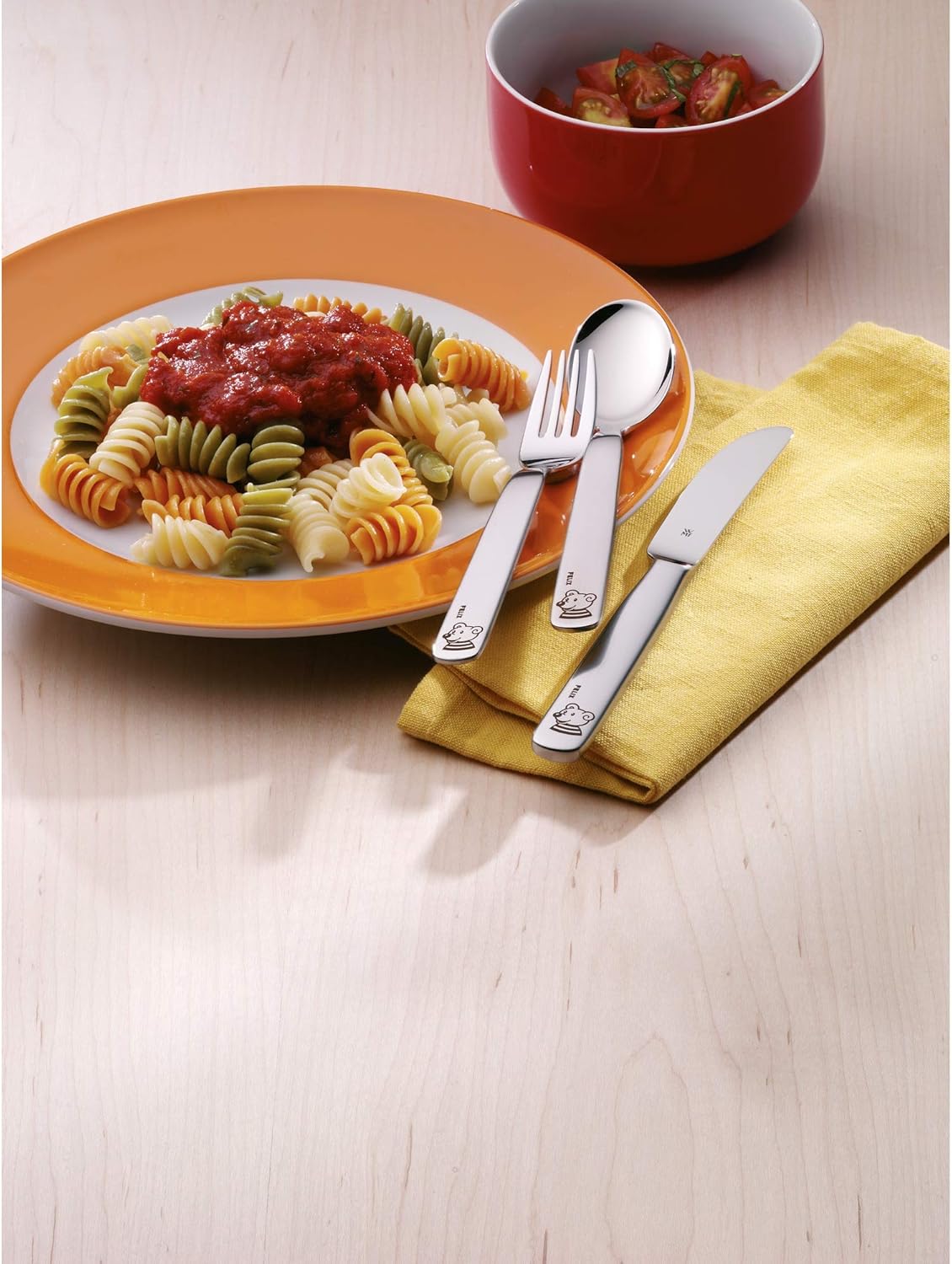 WMF children Cutlery set 4-pieces First Lyric Cromargan 18/10 stainless steel suitable from 3 years engraved cutlery