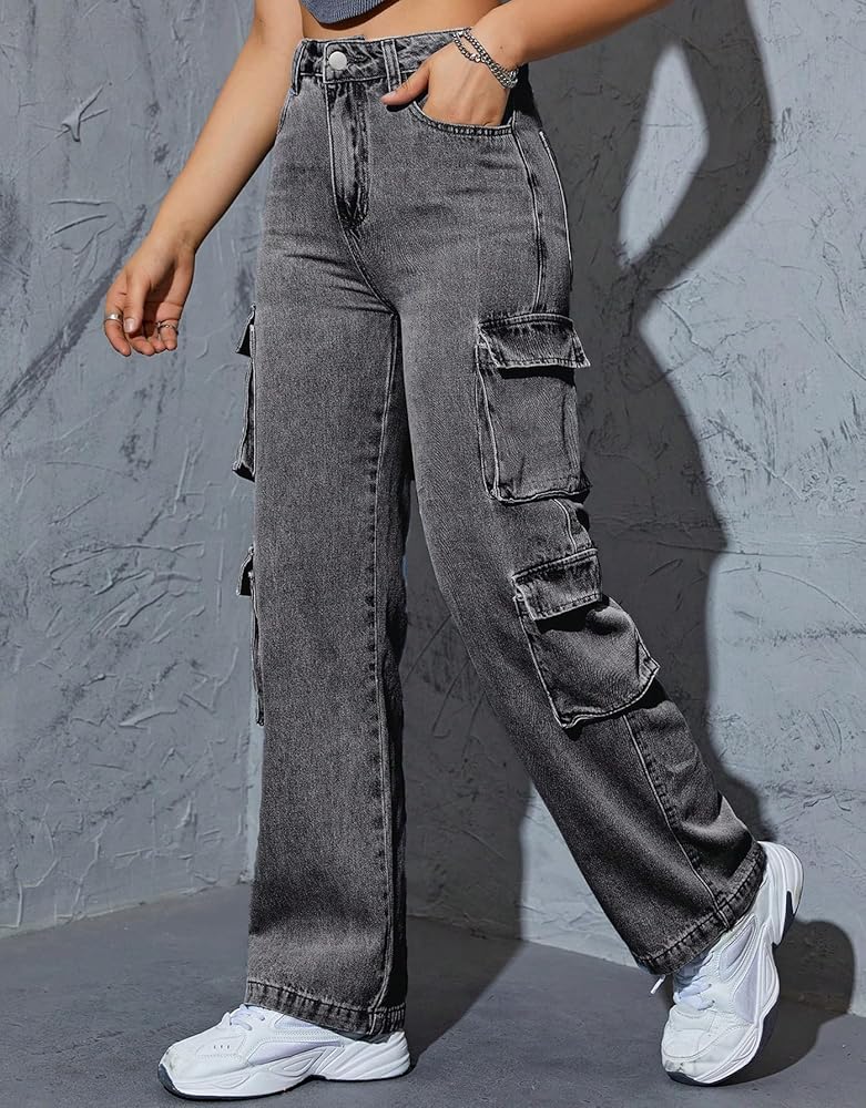 【✨極美品✨】ADRER◎parachute cargo pants denim HACODAN Denim Parachute Pants Cargo Pants for Women Baggy