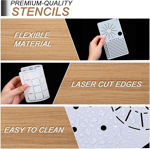 Miniatura 5 de Zonon 24 plantillas de diario de 4 x 7 pulgadas, plantilla de dibujo para diarios, kit de suministros diarios, semanales, mensuales, calendarios