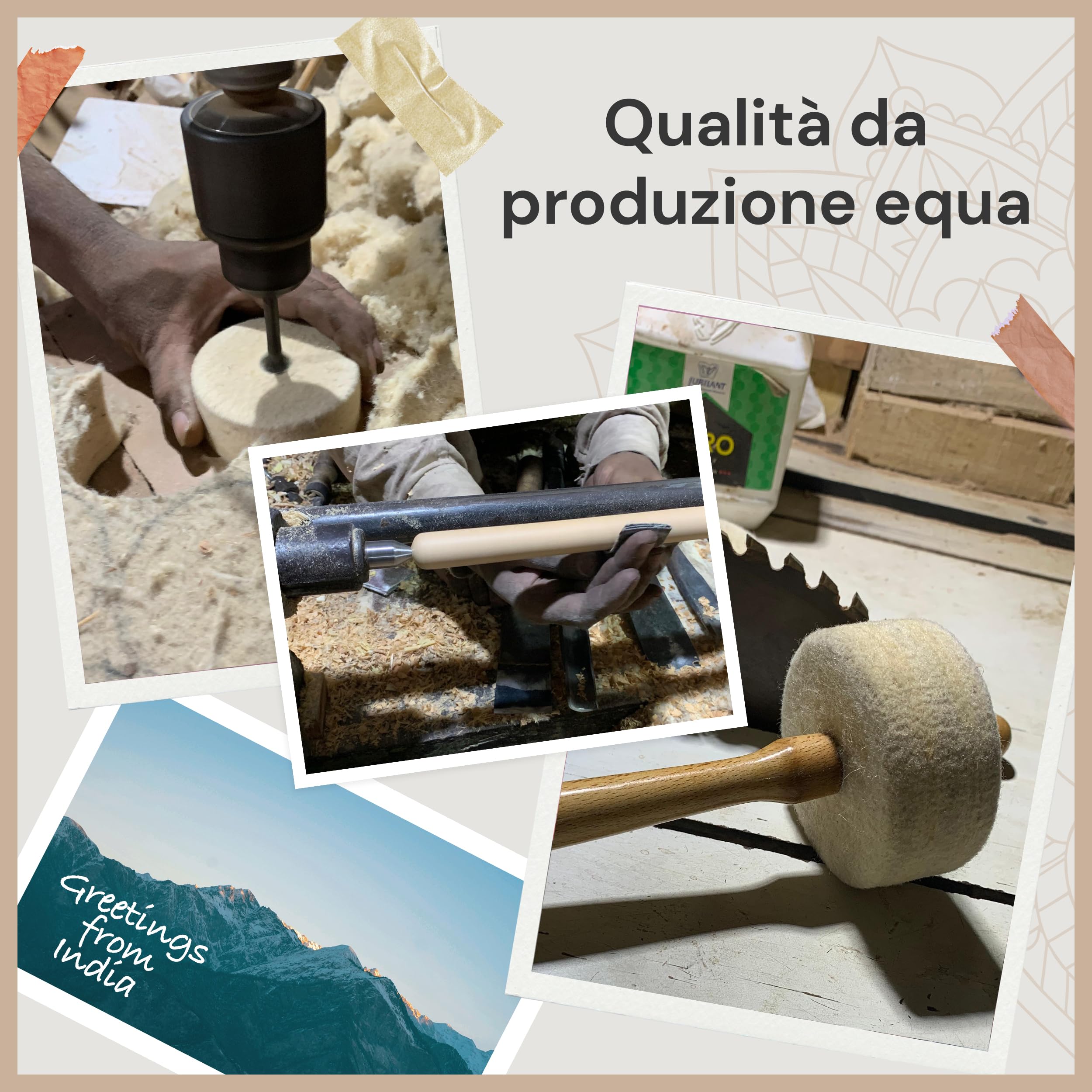 Mazza Per Ciotole E Gong Avanda - Testa In Feltro Ø5cm, Manico In Palissandro 32cm - Foto 9