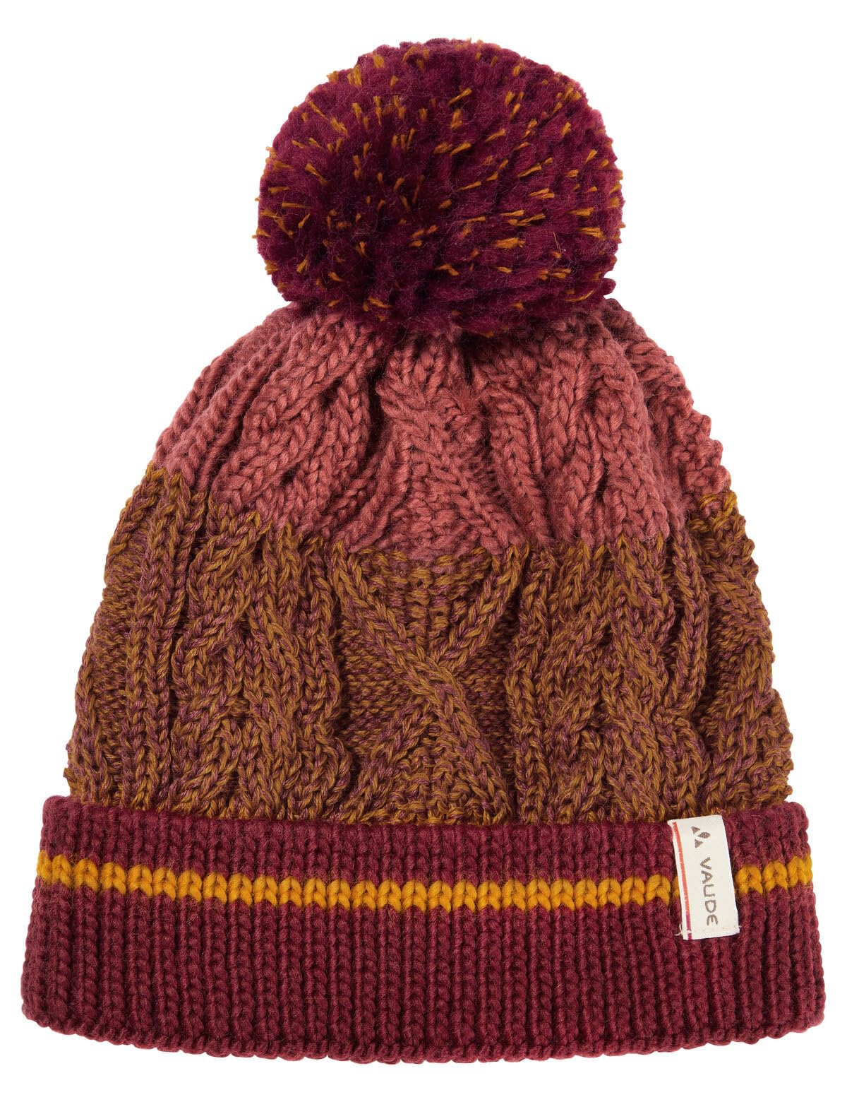 VAUDE Kinder Mütze Kids Cornua Beanie III, warm und elastisch, mit weichem Fleece-Innenfutter, Carmine, L