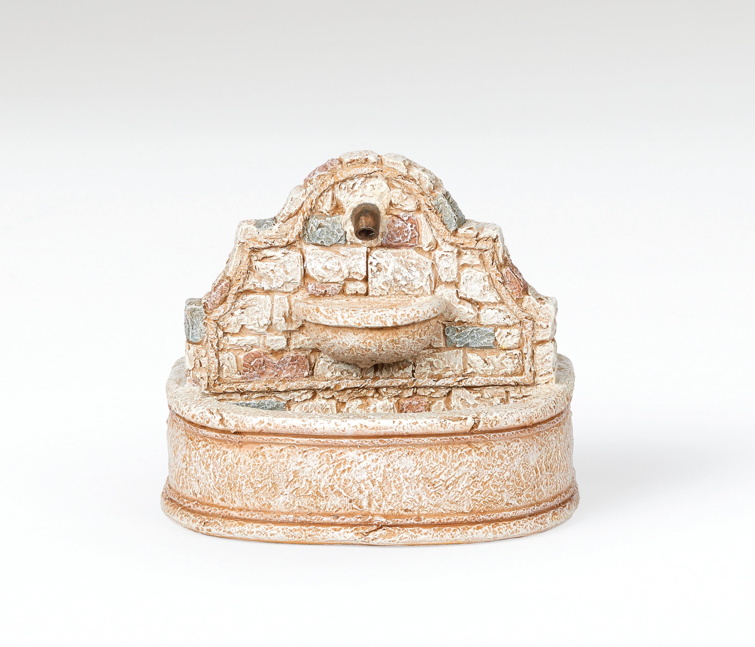 Fontanini By Roman, Fontaine murale de 17,1 cm de haut, avec pompe à eau, accessoires de village de la Nativité