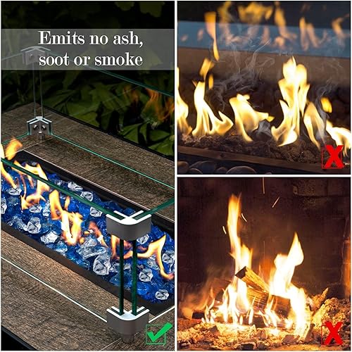 Miniatura 3 de GASPRO - Impresionante cristal reflectante decorativo para lugar para fogatas de propano, rocas de cristal para mesa para hacer fuego, de 0.5