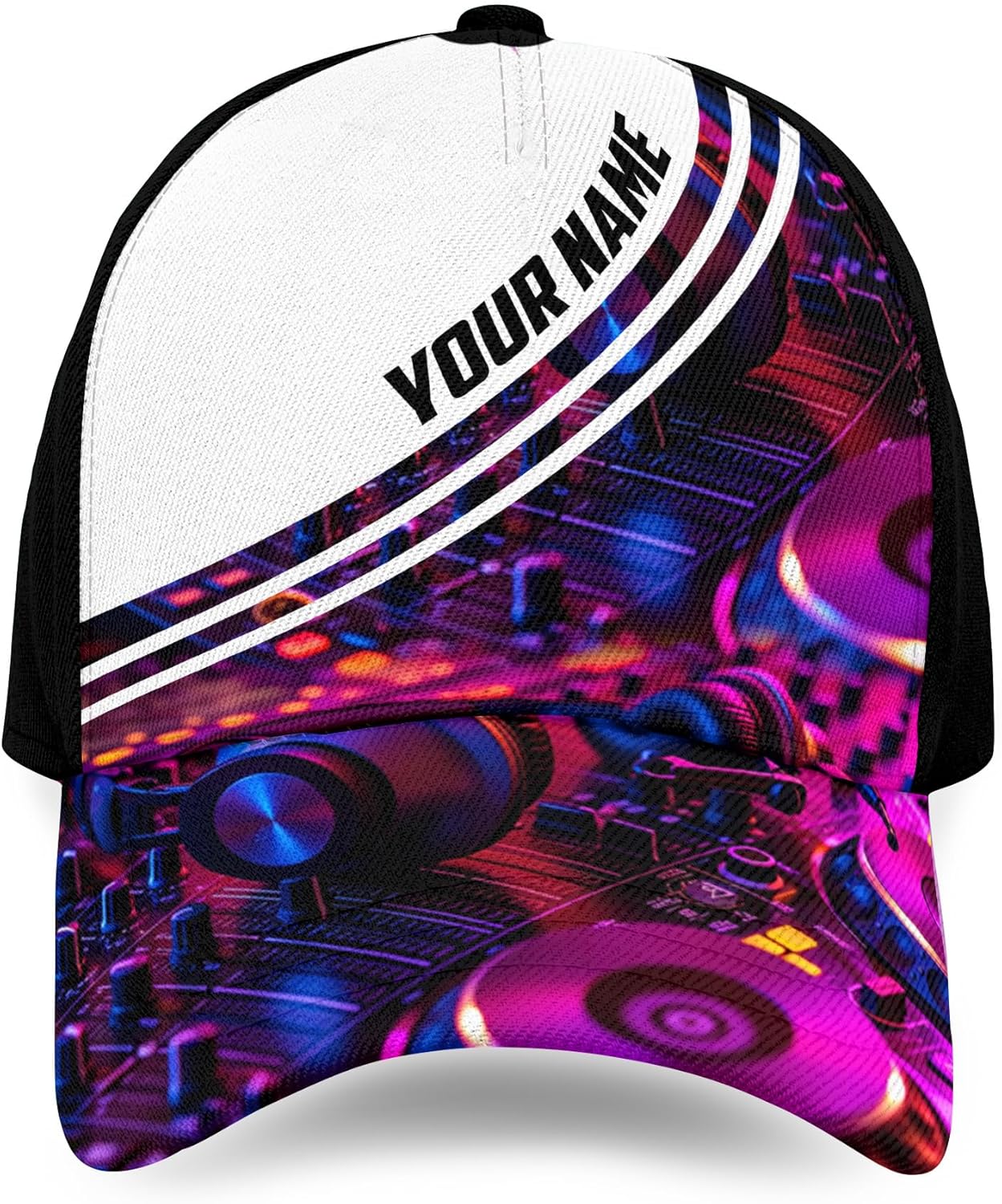 DJ Hat, DJ Cap for Men, Personalized DJ Player Caps, Mens Baseball Caps Adjustable Ball Cap Snapback Hats