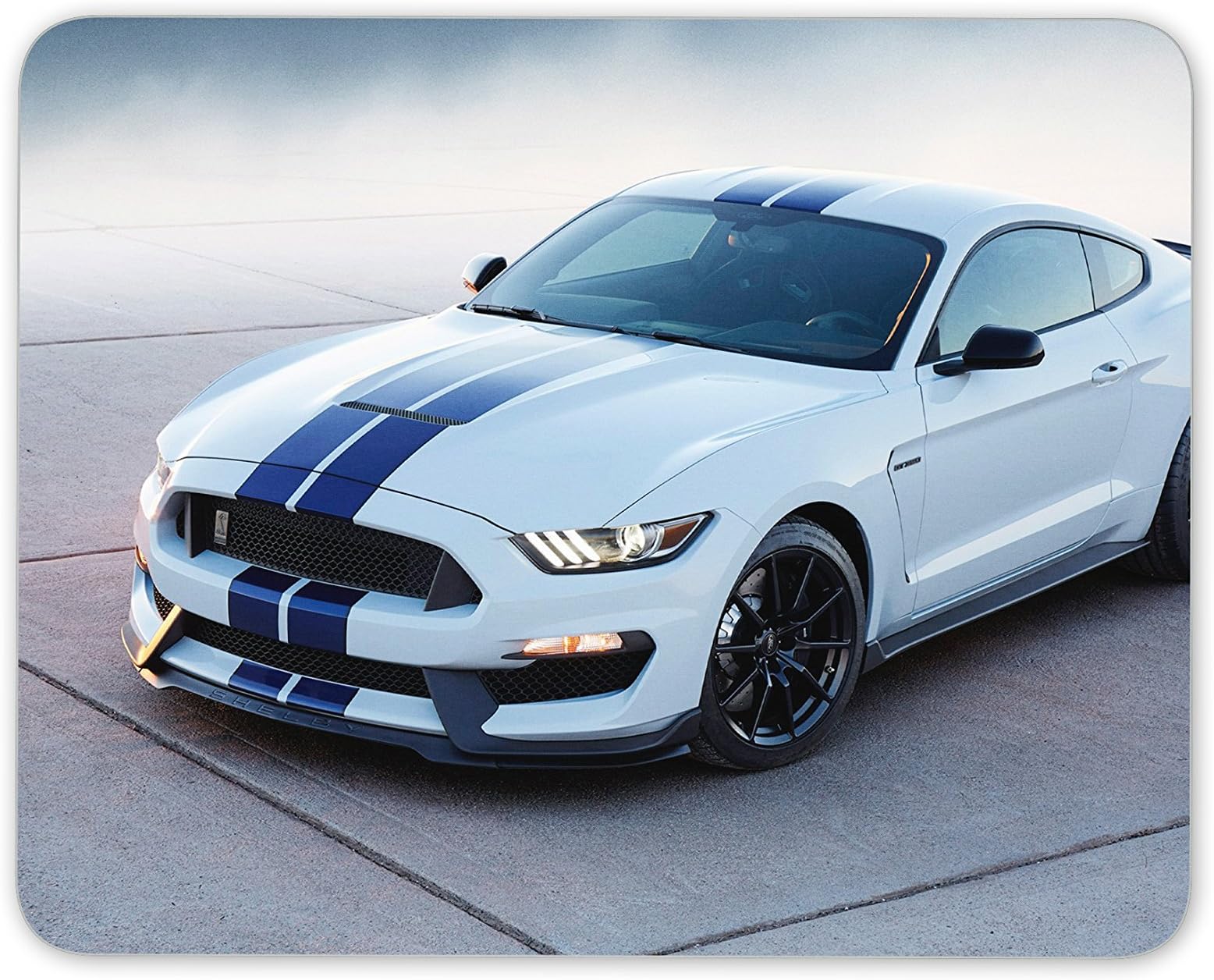 White Sports Car Mouse Mat Pad - Muscle Cars American Gift Computer #8958