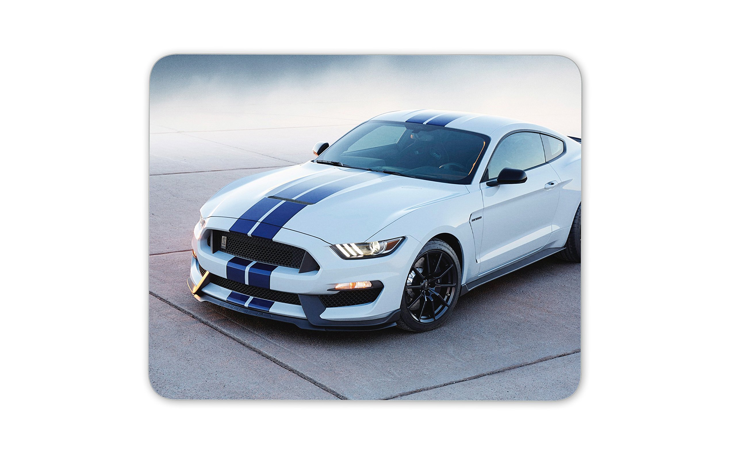White Sports Car Mouse Mat Pad - Muscle Cars American Gift Computer #8958