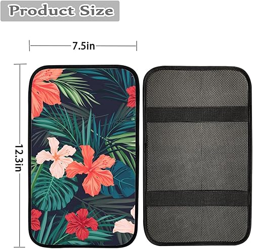 Miniatura 4 de Forchrinse Almohadilla de consola central de flor de hibisco tropical para mujeres y niñas, transpirable, duradera, 15 pulgadas, protector de