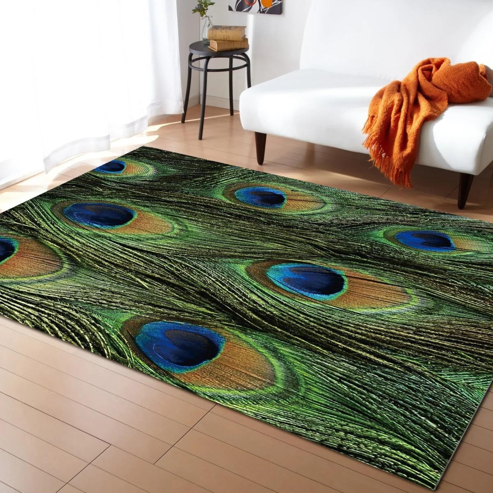 Alfombra de animales verdes decorativa de 60x90cm para puerta de cocina y salon
