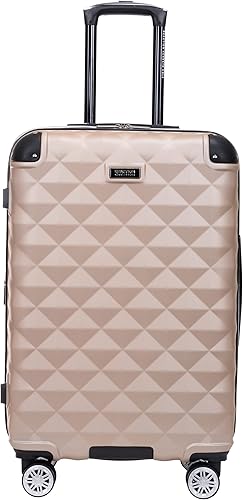 Kenneth Cole REACTION Diamond Tower - Equipaje ligero expandible con 8 ruedas, rosado, (Rose Champagne), Kenneth Cole Reaction Diamond Tower -