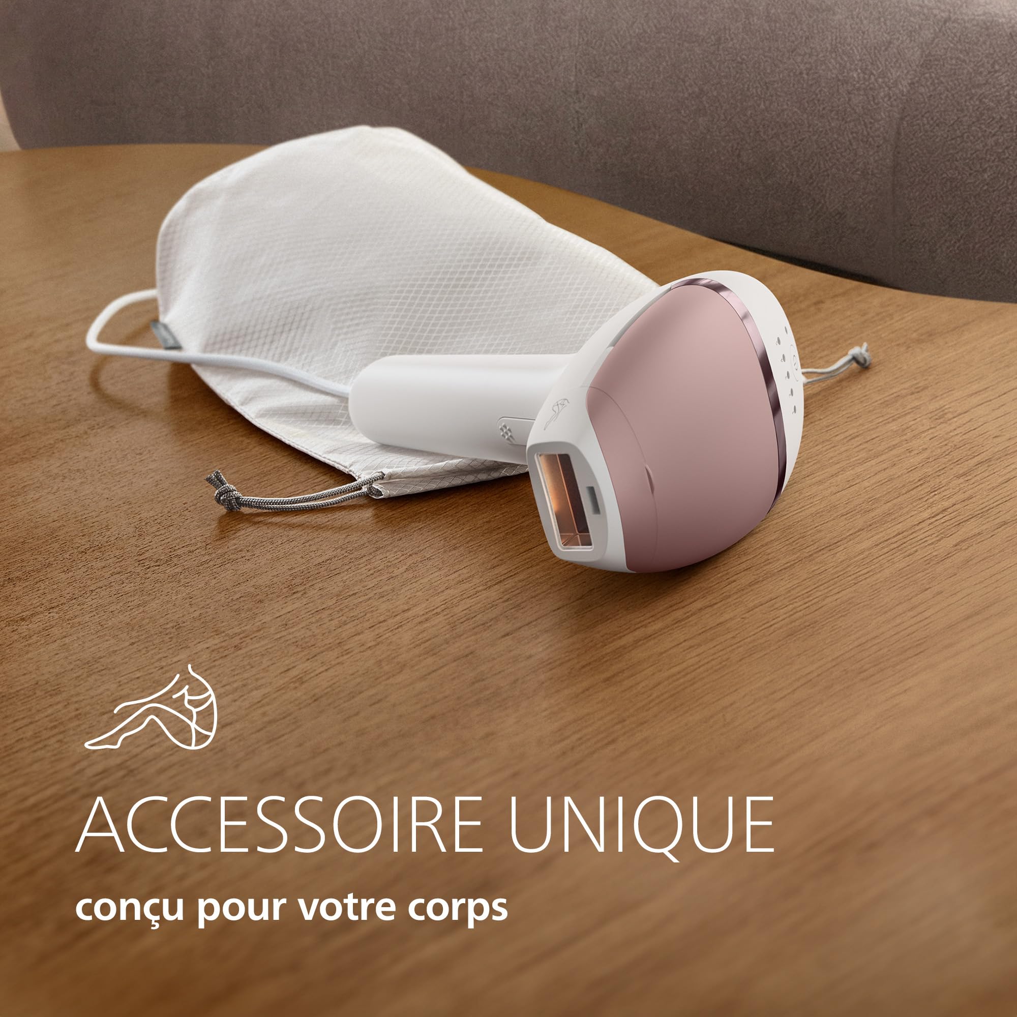 Philips Lumea 7000 Épilateur à lumière pulsée – alternative longue durée au laser en institut, utilisation facile à la maison, sécurité de qualité médicale, accessoire corps et jambes, BRI933/00