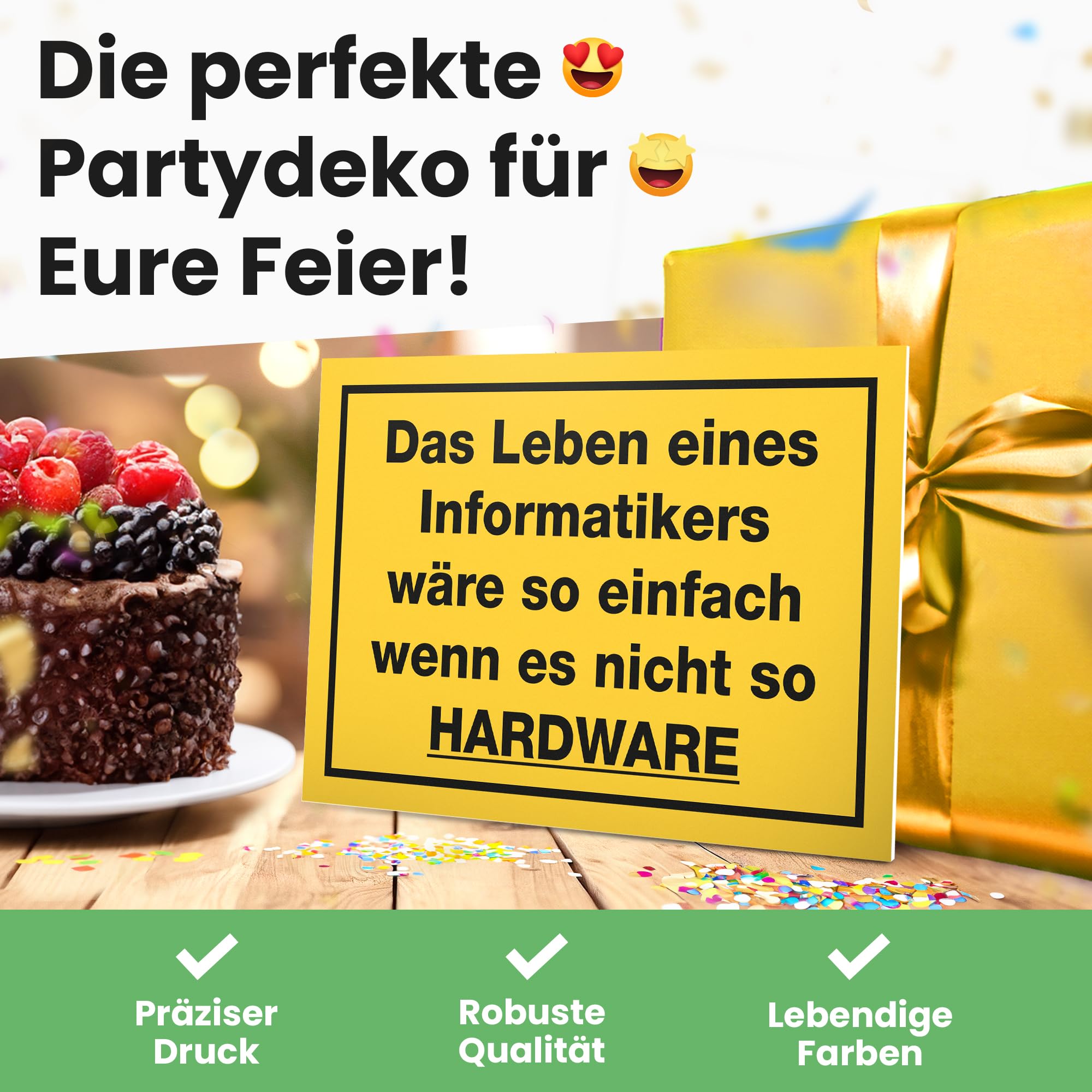 DankeDir! Life of Computer Science, Plastic Sign, Party Decoration Gift Idea Programmer IT Students ITler - Image 4
