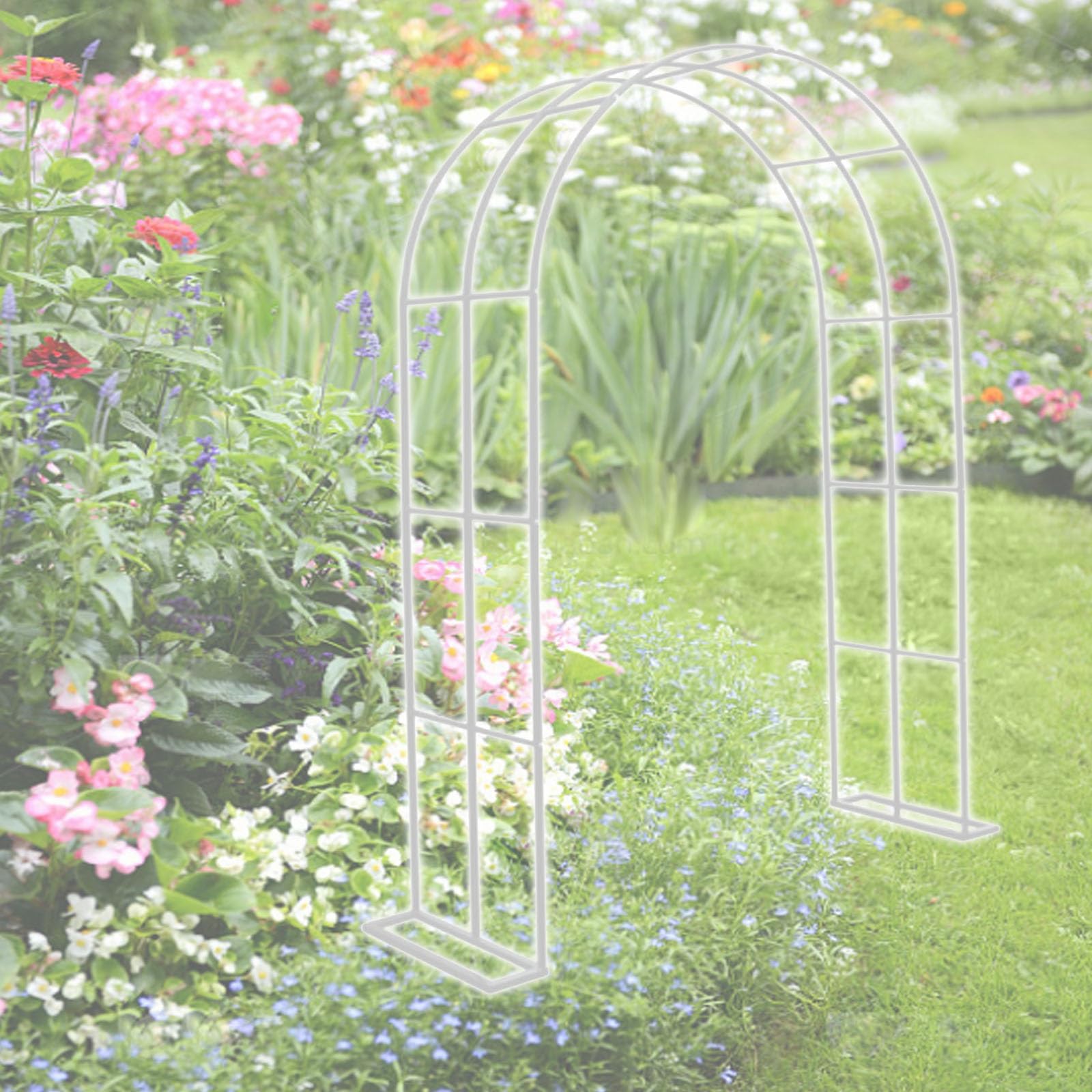 Arche de jardin en métal pour tuteurer les plantes grimpantes sans affaissement