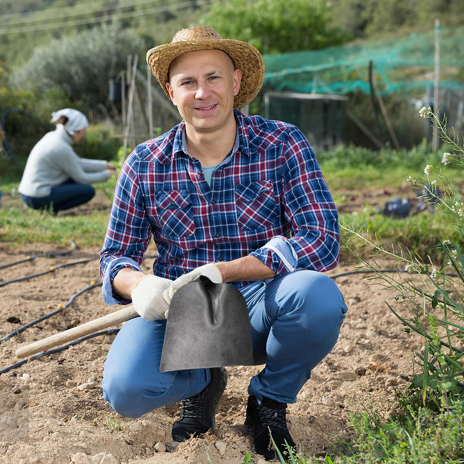 Zerodeko Herramienta agrícola amplia de con acero al manganeso, resistente y duradera, para uso en granjas y jardinería doméstica Varios estilos