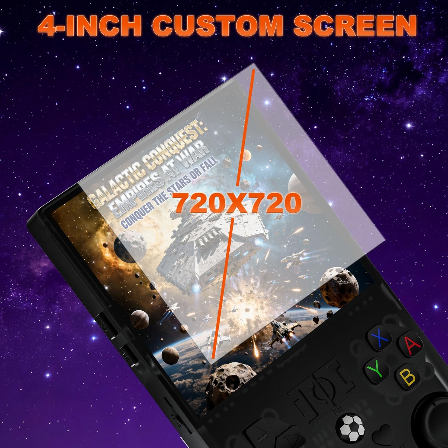 R36MAX Retro Handheld Game Console, 4.0 Inch IPS Screen, 64G TF Card, 4000mAh Battery, Plug and Play Portable Retro Gaming Console, Built-in 18,000+ Classic Game & 30+ Emulators - Black - Image 5