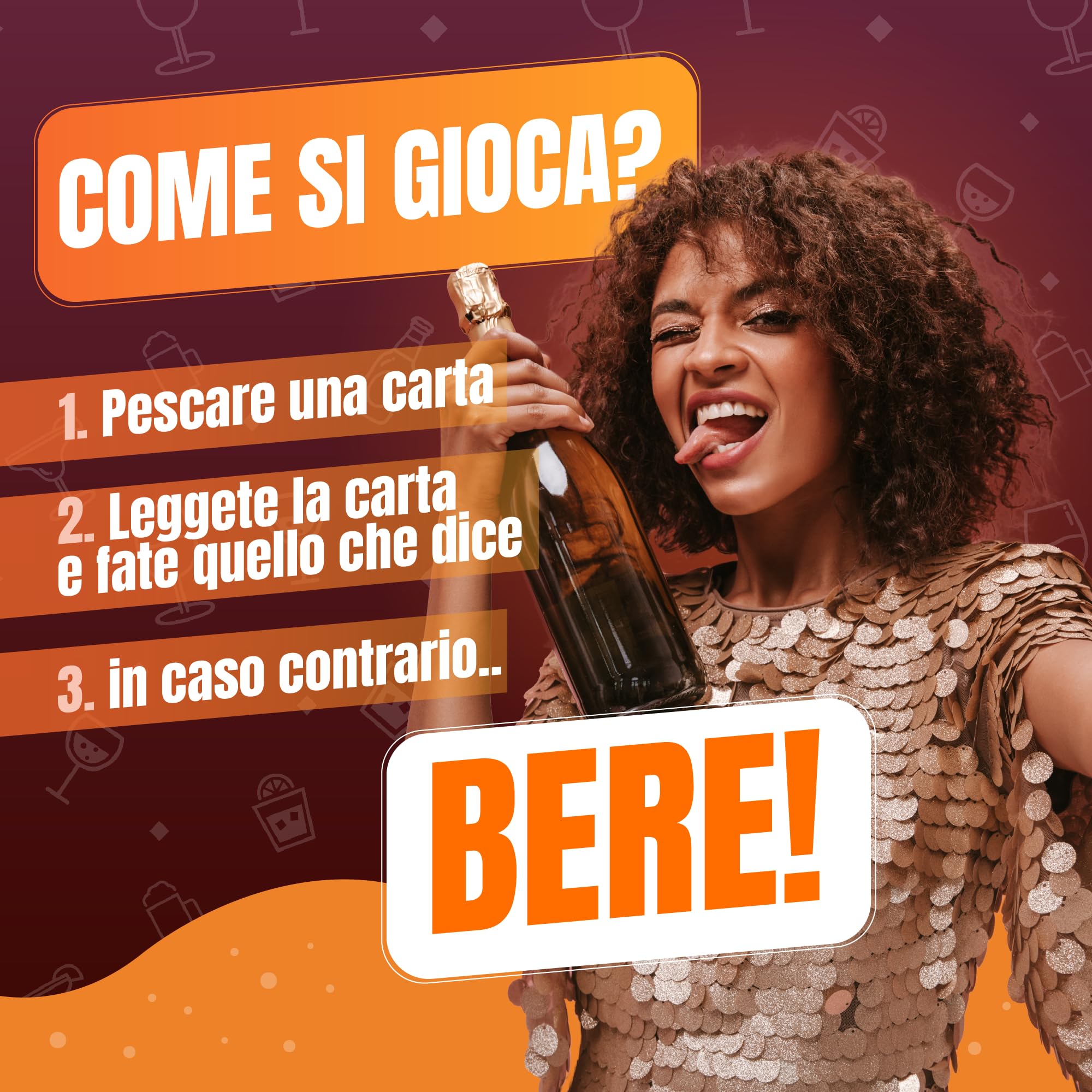 GLOP Game, Giochi da Tavolo Adulti di Carte per Bere, Regali Simpatici e Divertenti, Idee Regalo per Lei e Lui, per Natale, Amica, Amiche, Giochi Alcolici per Feste, Drinking Game