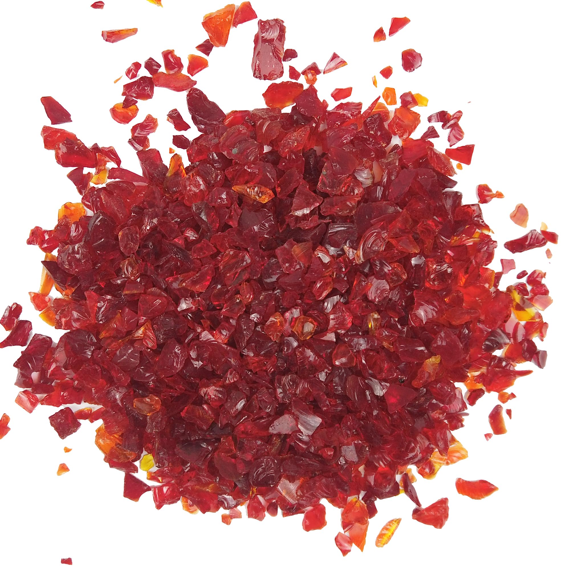 High Luster Crushed Glass Glitter - 6-9mm Fire Glass For Crafts, Resin Art, Fire Pits (330g, Dark Green)