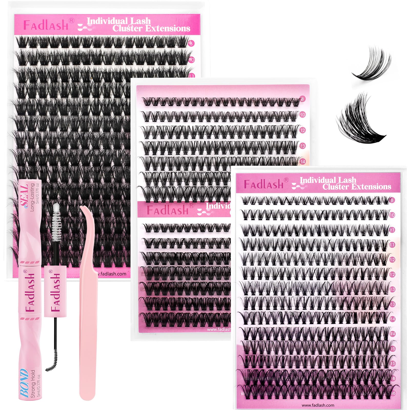 FADLASH Lash 120pcs 0.07mm D Curl 8-16mm 40D Mixed Trays Customizable DIY Eyelash Extensions for Beginners — view 125
