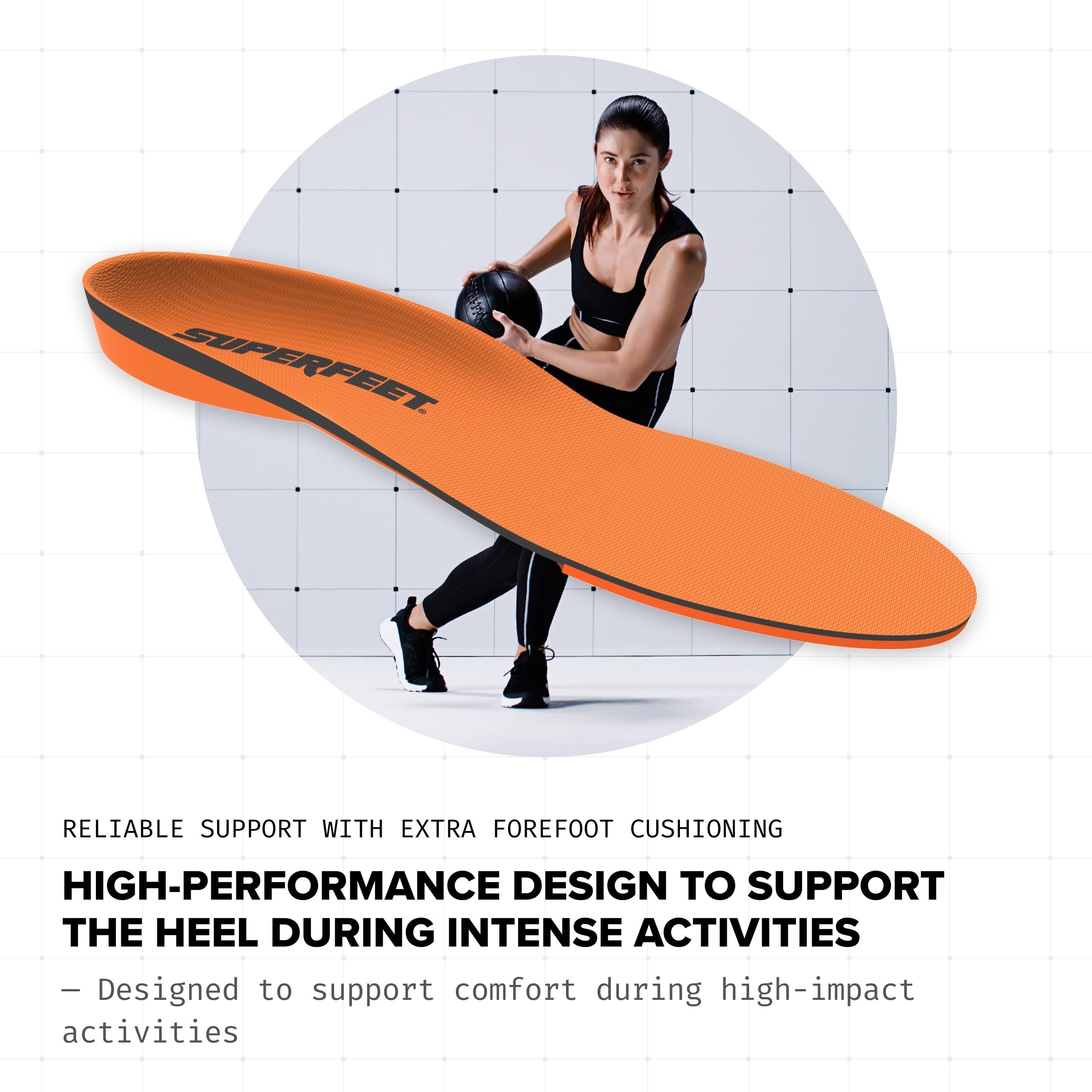 Superfeet - All-Purpose High Impact Support Insoles - Trim-To-Fit Orthotic Arch Support Shoe Inserts product thumbnail 6