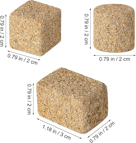 Miniatura 7 de 12 piezas Mini bala de paja bloques de pacas en miniatura, casa de muñecas, rafia, hierba, rafia, relleno de Acción de Gracias, otoño, suministros